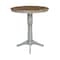 International Concepts Round 36 in Round Top Pedestal Table, Bar Height, Hickory/Stone, 36 in W, 36 in L, 41.9 in H, Wood K41-36RT-27B-6B-2 - alternate 2